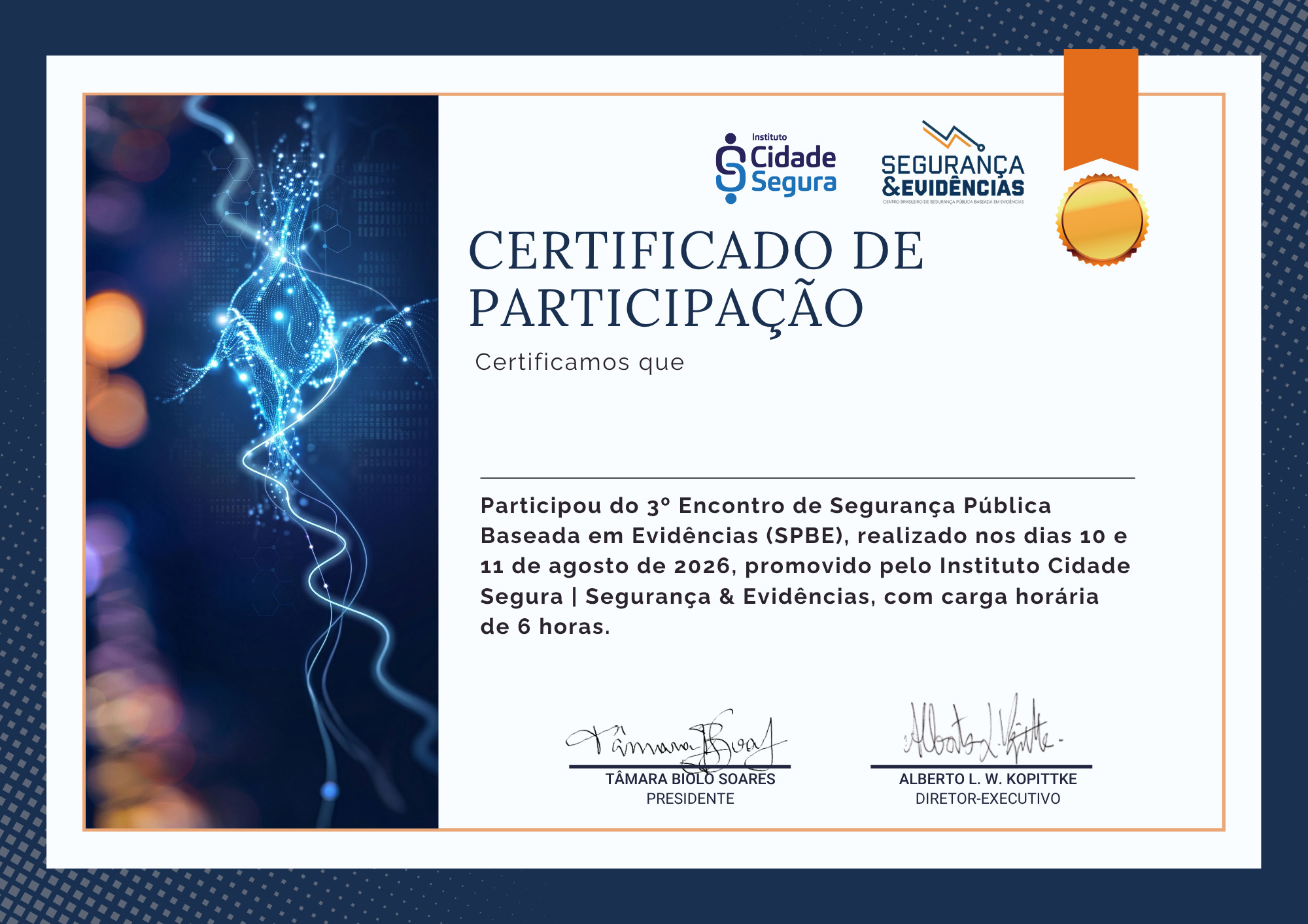 Certificado de participação do 3º Encontro de SPBE